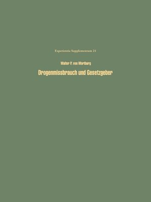 cover image of Drogenmissbrauch und Gesetzgeber